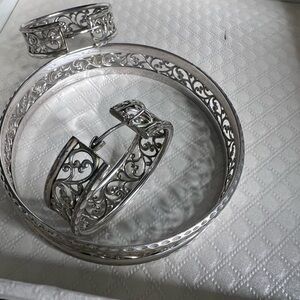 Sterling Silver 925 Bracelet and matching earrings